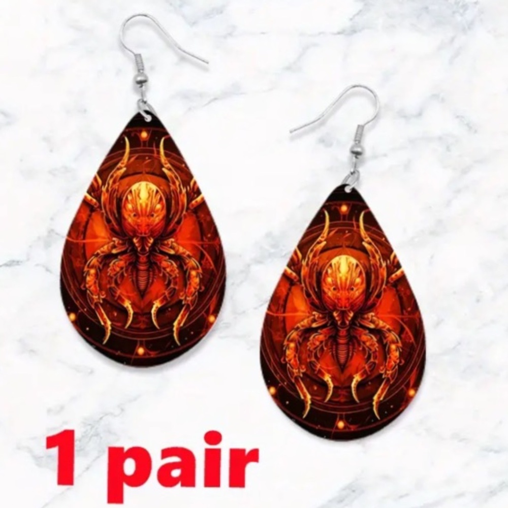 NWT Scary Zodiac Scorpio on a Teardrop Shaped Pierced Dangle Earring!